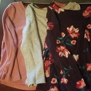 Set of 3 toddler girl long sleeve shirts